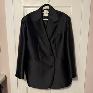 Sandro Black Satin Blazer